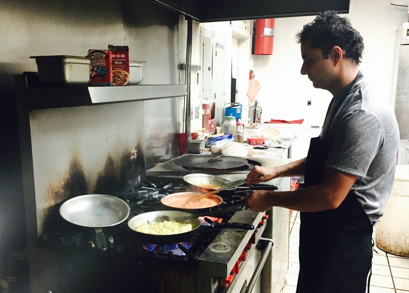 Head chef Bhuwan in action